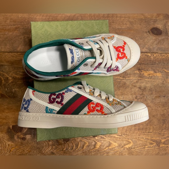 Gucci children’s 1977 embroidered monogram sneakers - Picture 4 of 6